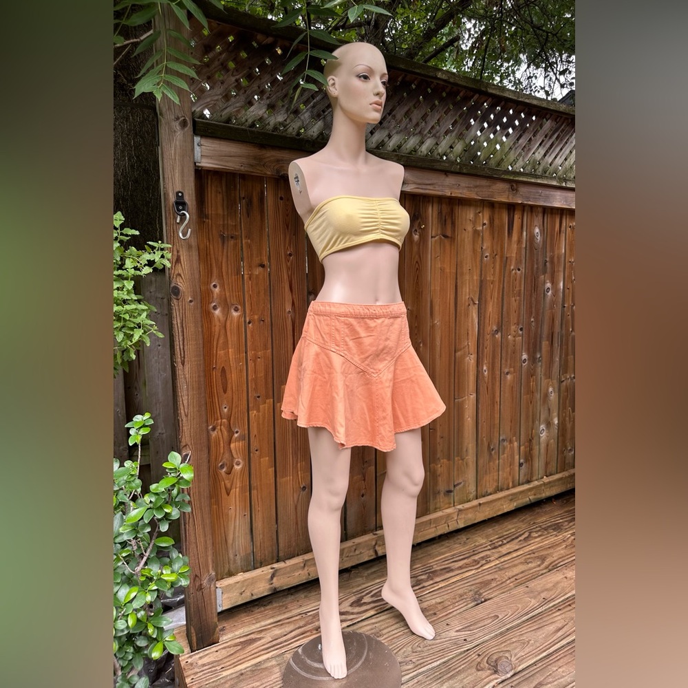 NWOT Orange Skater Skirt